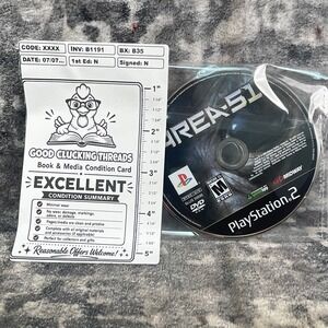 Area-51 PS2 PlayStation 2 Midway 2005 Sci-Fi Alien FPS Shooter Game Disc Only